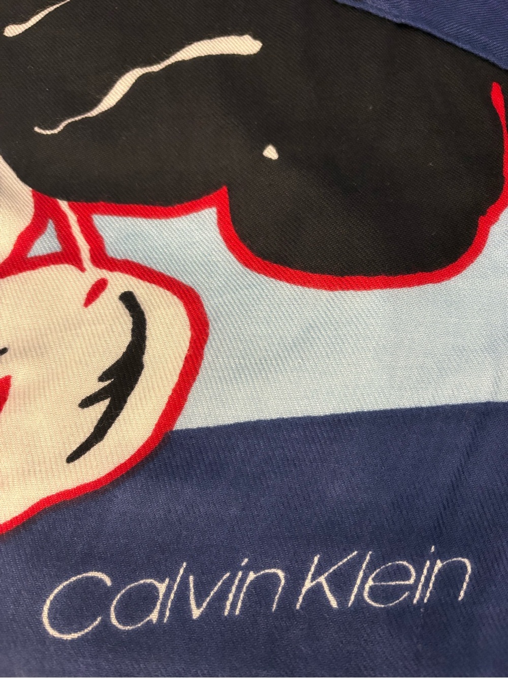 Calvin Klein Large Graphic Print Scarf/Wrap
